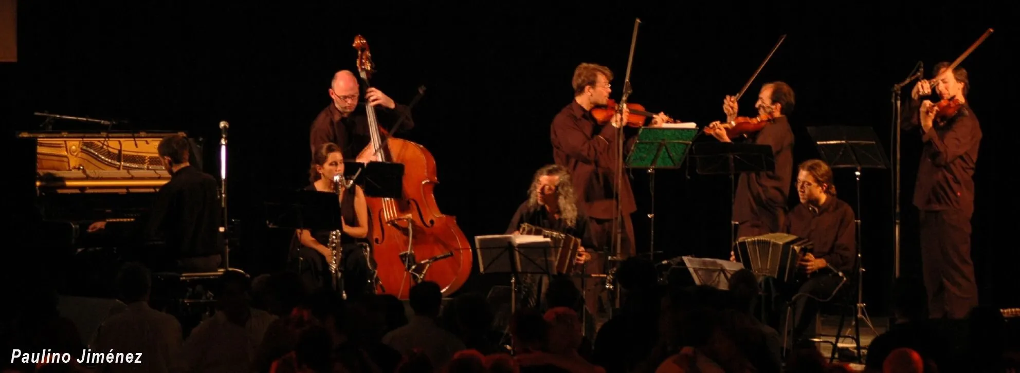 The orchestra on stage